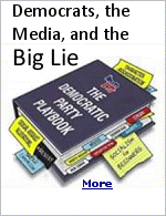 Democrats  follow the playbook first established by Adolf Hitler and Joseph Goebbels and utilized by others such as Joseph Stalin.  It is often referred to as ''The Big Lie'' theorem. 